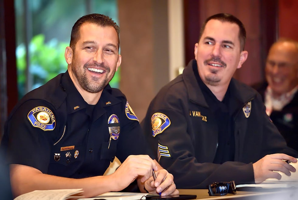 Commander Sean Dawkins (left), Pasadena PD (CA) | Photo credit - Steven Georges/Behind the Badge